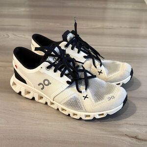 White and Black Athletic Sneakers by On